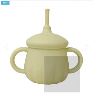 Tazza di paglia antimicrobica a forma di zucca in SILICONE platino per uso alimentare per bambini - Product Image 5