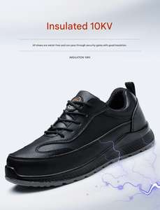 أحذية أمان رجالية رياضية بمقدمة فولاذية خفيفة الوزن وقابلة للتنفس ومضادة للانزلاق للاستخدام اليومي في العمل والصناعة - Product Image 3