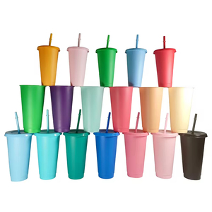 Hot Selling Minimalist PC 24Oz Sports Travel Tumbler Reusable Custom <b>Plastic</b> Straw Lids Boiling Water Applicable Thermal - Product Image 2