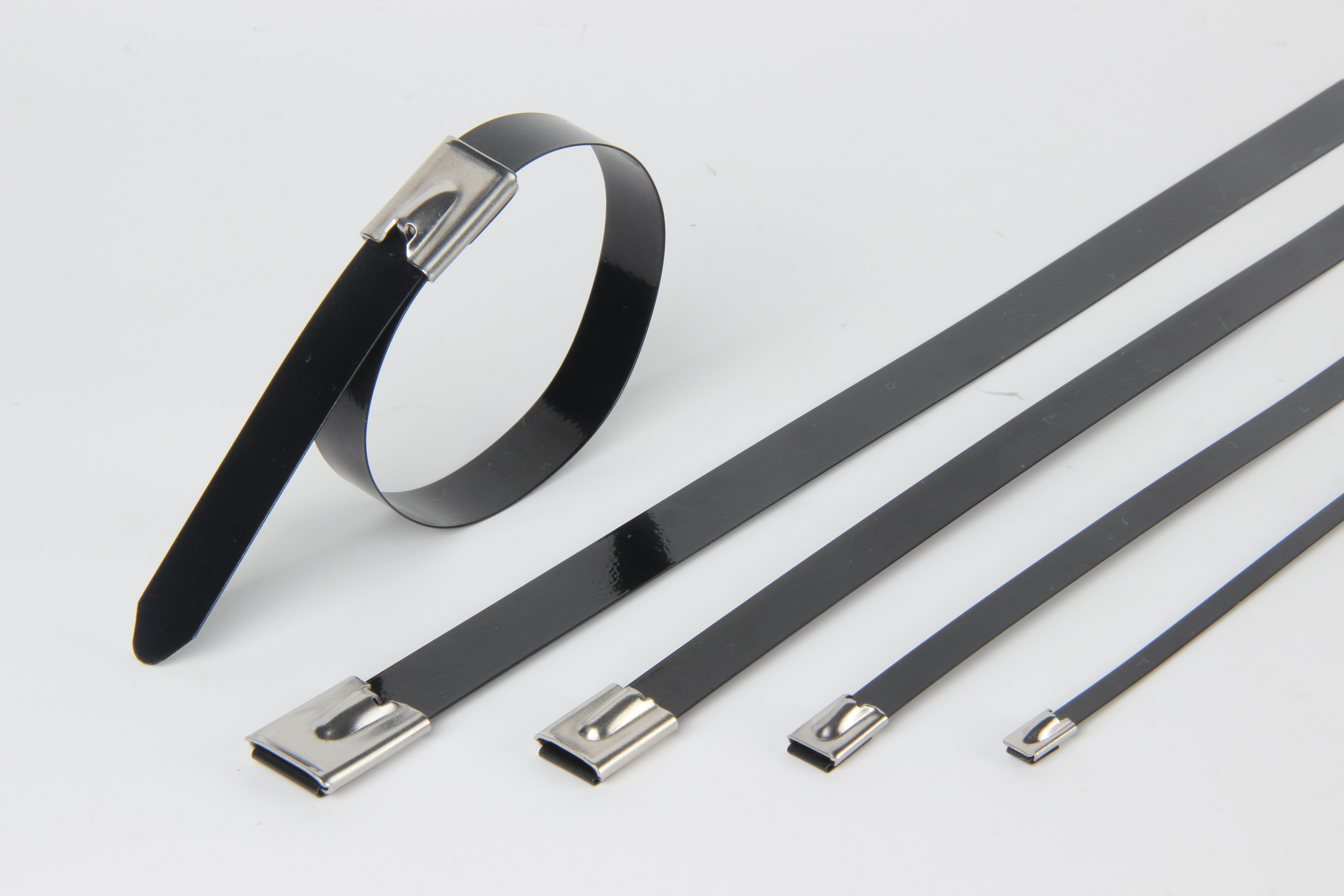 Colorful Reusable Stainless Steel Cable Ties Mini Type Epoxy Coated