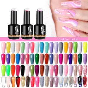 Geboren Mooi Private Label 142 Kleuren Gel Polish 15Ml Hema Vrij Cat Eye Gel Biologisch Nude Jelly Hars Uv Gel Polish