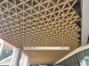 Panneaux de plafond en grille d'aluminium sur mesure pour plafonds métalliques suspendus intérieurs, installation en encastrement - Product Image 4