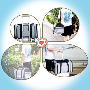 Airline Approved Expandable Cat Dog Pet Carrier Soft-<b>Sided</b> Eco-Friendly Fashion with Removable Fleece Pad and Pockets - Product Image 3