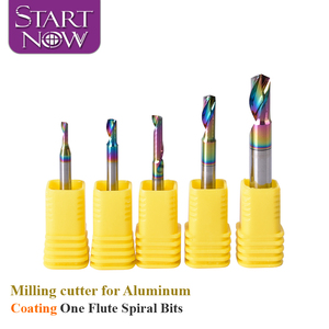Startnow lớp phủ phay cắt cho Hợp kim nhôm một sáo xoắn ốc <span class=keywords><strong>bit</strong></span> cuối nhà máy Vonfram cacbua khắc CNC <span class=keywords><strong>Router</strong></span> - Product Image 1