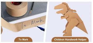 Cinta de Embalaje de Papel Kraft Premium Marrón, Ecológica, Escribible y Perfecta para Empacar, Sellar y Enmascarar - Product Image 5