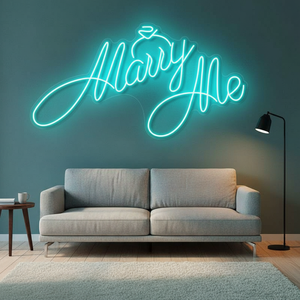 Insegna al Neon per Matrimonio 'Mi Vuoi Sposare?' Luci LED Personalizzate per Feste, Fidanzamento, Proposta <span class=keywords><strong>di</strong></span> Matrimonio, Decorazione da Parete - Product Image 1