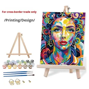 Tùy Chỉnh Cross-Biên Giới Tự Làm Bảng Vẽ 30*40 Tinh Khiết Bông Vải Kỹ Thuật Số Sắc Tố Mô Hình Khung Cho Sơn Dầu DIT Sơn Dầu - Product Image 2