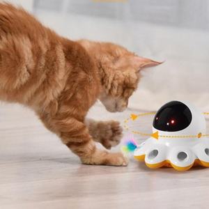 Jouet pour chat électrique qui s'illumine, dispositif de taquinerie automatique, peut tourner, divertissant et relaxant pour le chat - Product Image 2