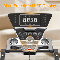 Tapis de marche pliable Bluetooth avec moniteur de fréquence cardiaque et musique, à utiliser sous le bureau, pour la maison