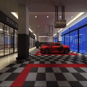 Dalles de sol de garage ventilées avec rebords Ed Lights X 2 - <span class=keywords><strong>120</strong></span> noires et <span class=keywords><strong>120</strong></span> grises en <span class=keywords><strong>PVC</strong></span> - Product Image 4