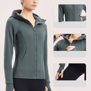 Nuevo Abrigo Deportivo de Yoga para Otoño e Invierno, Elástico, Transpirable, con Cierre, Manga Larga, Ajustado, Top de Fitness para Mujer con Capucha - Product Image 6