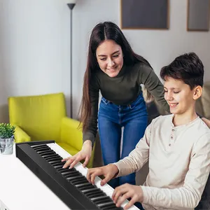 Piano eletrônico de 88 teclas, teclado de piano midi, saída embutida, alto-falantes estéreo digitais iniciantes