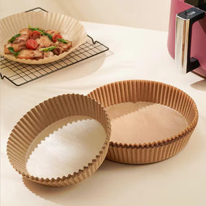 100 pièces papier de cuisson jetable carré rond antiadhésif résistant à la chaleur <span class=keywords><strong>pour</strong></span> outils de pâtisserie de friteuse à Air chaud - Product Image 5