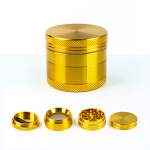 63 mm Customized Black Zinc Aluminum Alloy Tobacco <b>Grinder</b> 4 Part Large <b>Herb</b> <b>Grinder</b> - Product Image 3