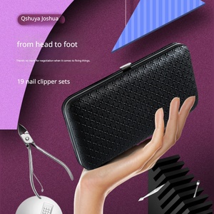 Set de Manicura Profesional 18 en 1, Kit de Cortauñas con Estuche de Cuero, Herramientas Portátiles de Pedicura y Cuidado Personal para Viajes y Hogar SUNTECH ST-5782 - Product Image 4