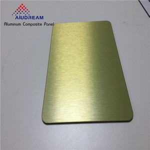 Panneau composite en aluminium ACP Alucobond Revêtement mural 4'x8' Blanc Ignifuge Miroir Doré - Product Image 1