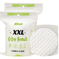 Pads de coton pour le visage, grande taille, doux, sans peluches, pour le démaquillage quotidien et les soins de la peau.