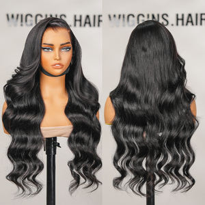 Perruque frontale en dentelle HD transparente 13x6 <span class=keywords><strong>Wiggins</strong></span> en cheveux humains vierges bruts, ondulée, de 16 à 40 pouces, sans colle, pré-épilée - Product Image 3