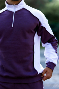 Conjunto de Suéter para Hombre, Estilo Urbano, Deportivo e Informal, Cuello Redondo, Tejido Jacquard Texturizado, Sólido, Transpirable, Ecológico e Impermeable, para Otoño - Product Image 2