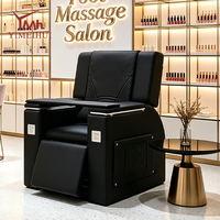 Chaise de manucure multifonctionnelle pour salon de beauté, chaise de pédicure électrique avec prises électriques intégrées et poche de rangement