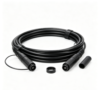Cordon de brassage fibre optique étanche FTTH double OptiTap compatible G657A2 LSZH Simplex IP68 OD:3.0mm/5.0mm longueur personnalisée