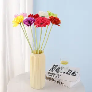 DREA-Flor artificial de gerbera para regalo, decoración del hogar, boda, 55cm