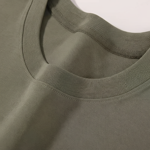 Camisetas de gran tamaño personalizadas de alta calidad 100% algodón para hombre Color sólido 240g Vendedor caliente con logotipo del cliente Camiseta para hombre - Product Image 1
