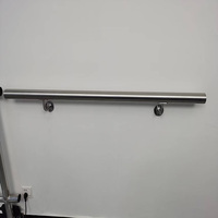 Rampe d'escalier murale en acier inoxydable avec éclairage LED intégré