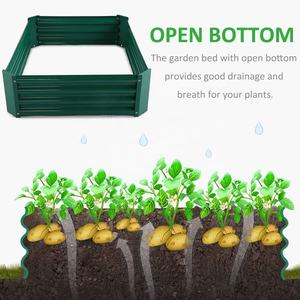 48*36*12 इंच धातु उठाया गया गार्डन बेड जस्ती स्टील प्लेटर बॉक्स गार्डन बेड जड़ी बूटी - Product Image 4