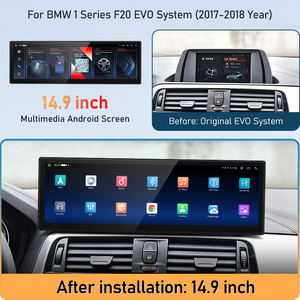 เครื่องเล่นมัลติมีเดียในรถยนต์ระบบแอนดรอยด์ขนาด 14.9 นิ้ว พร้อมระบบนำทาง GPS สำหรับรถยนต์ BMW ซีรีส์ 1 F20 รองรับ Wireless Carplay และ Android Auto - Product Image 4