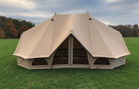 Camping en plein air de luxe étanche empereur cloche tente toile coton Safari grande yourte tente pour le glamping en famille