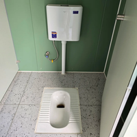 Baño Prefabricado Modular en Contenedor de Acero, con Accesorios Sanitarios Completos, Forma Cuadrada, para Uso Público en Exteriores