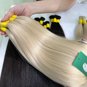 ผมต่อแบบแพ็คใหญ่ คุณภาพพรีเมียม สีแพลตตินั่มไวท์ (สีบลอนด์) ผมแท้ 100% ธรรมชาติ - Product Image 4