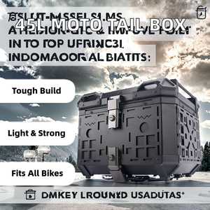 Boîtier supérieur en alliage d'aluminium léger et durable 45L pour HONDA Adv <span class=keywords><strong>160</strong></span> YAMAHA Xmax 300 NMAX 155 <span class=keywords><strong>coffre</strong></span> de queue de moto universel - Product Image 4