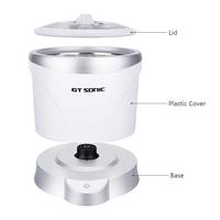 LifeBasis GT-U3 Pembersih Ultrasonik Portabel Elektrik 220ML 42KHz dengan Timer Digital Bahan Stainless Steel untuk Gigi Palsu, Kacamata, dan Peralatan Rumah Tangga
