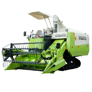 Cheap Mini Harvester Tractor Price 4 Cylinder Turbo Engine Paddy Harvester Mini Flexibly Crossing Ridges Rice Harvester For Sale