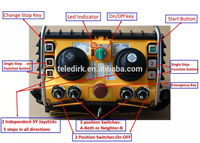Télécommande sans fil industrielle étanche en plastique à double joystick F24-60 pour palan électrique
