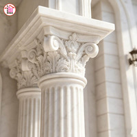Colonnes en marbre sur mesure en gros - Grands piliers cannelés en pierre naturelle pour projets résidentiels et hôteliers haut de gamme
