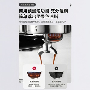 Molinillo de Café Todo en Uno con Doble Caldera, Pantalla Digital, Extracción en Frío y Caliente, Espumador de Leche, Uso Doméstico, Oficina y Comercial - Product Image 4