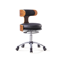 Chaise de bureau d'ordinateur de coussin de PU de contreplaqué HY5012-1 d'utilisation de bureau