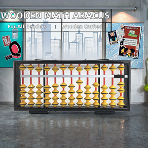 Abaque <span class=keywords><strong>en</strong></span> <span class=keywords><strong>bois</strong></span> de haute qualité pour l'apprentissage des nombres <span class=keywords><strong>en</strong></span> maternelle, antidérapant, à cinq perles, fournitures scolaires, jouet mathématique - Product Image 3