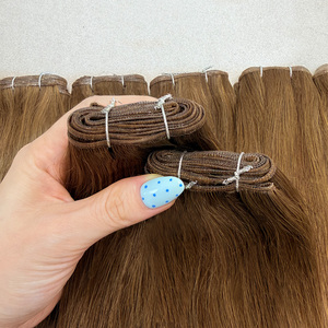 Extensions de cheveux vierges européens doublement étirés de qualité salon, vente en gros, haute qualité, sans retour, cheveux humains longue durée de vie, trame Genius - Product Image 3