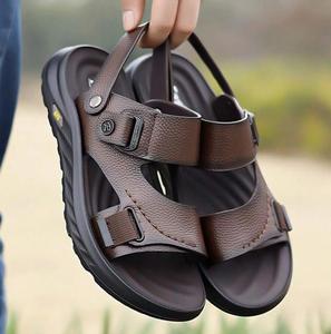 <span class=keywords><strong>Sandales</strong></span> en <span class=keywords><strong>cuir</strong></span> véritable pour hommes, chaussures de plage d'extérieur, <span class=keywords><strong>sandales</strong></span> décontractées classiques pour hommes, confort nuageux, semelle antidérapante, pantoufles - Product Image 2