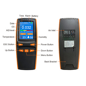 เครื่องตรวจจับโอโซน O3 0-5ppm พร้อมฟังก์ชั่นแจ้งเตือนอุณหภูมิและความชื้น เครื่องวัดก๊าซ O3 รองรับการส่งข้อมูล เครื่องตรวจสอบคุณภาพอากาศ O3 - Product Image 1