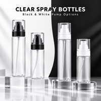 Flacon pulvérisateur personnalisable en PET avec pompe à brume fine, capacité de 30 ml à 150 ml, avec joint, emballage cosmétique, parfum/tonique