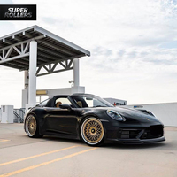 Jantes forgées 19 pouces 9J style Centerlock 5x130 or mat à profil profond pour Porsche 911 GT3 Turbo S - Légende de la course automobile
