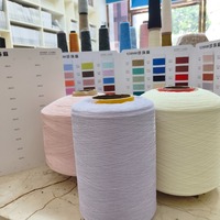 Fil de lin perlé 28NM, 89% viscose, 11% polyester, fil mélangé doux et respirant pour tricoter des pulls, des vêtements, des tricots pour femmes