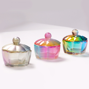 Herramienta para Decoración de Uñas, Copa de Cristal Iridiscente en Forma de Pétalo con Tapa para Esmalte de Gel y Acrílicos - Product Image 6