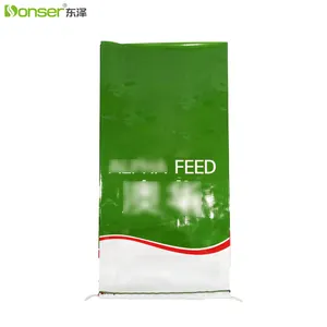 20kg Large Feed Bag Factory Wholesale Custom BOPP Laminated Animal Fish Feed PP Woven Packaging Bag For Agricultural