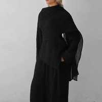 Ensemble haut et pantalon musulman 2025 en gros avec vêtements modestes, ensemble abaya deux pièces, vêtements musulmans